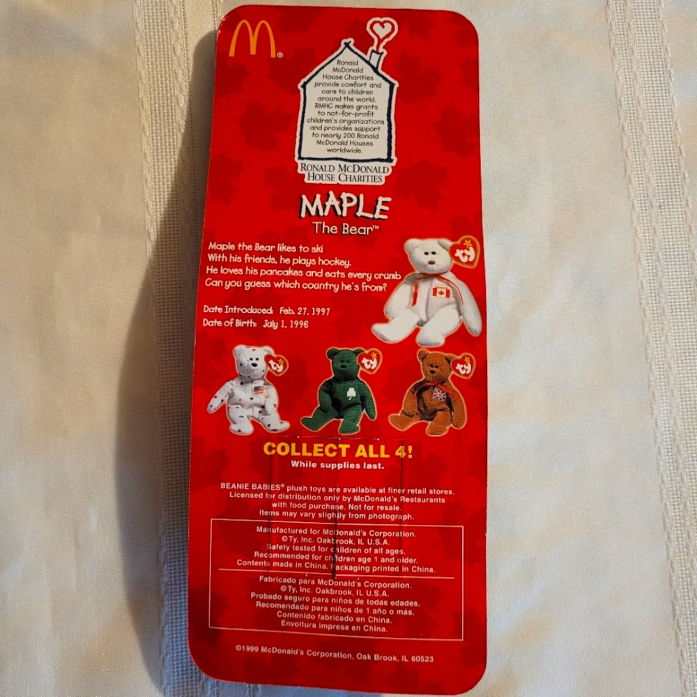 Ty McDonald's Teeny Beanies Set of All 4 NEW IN PKG - Picture 8 of 10